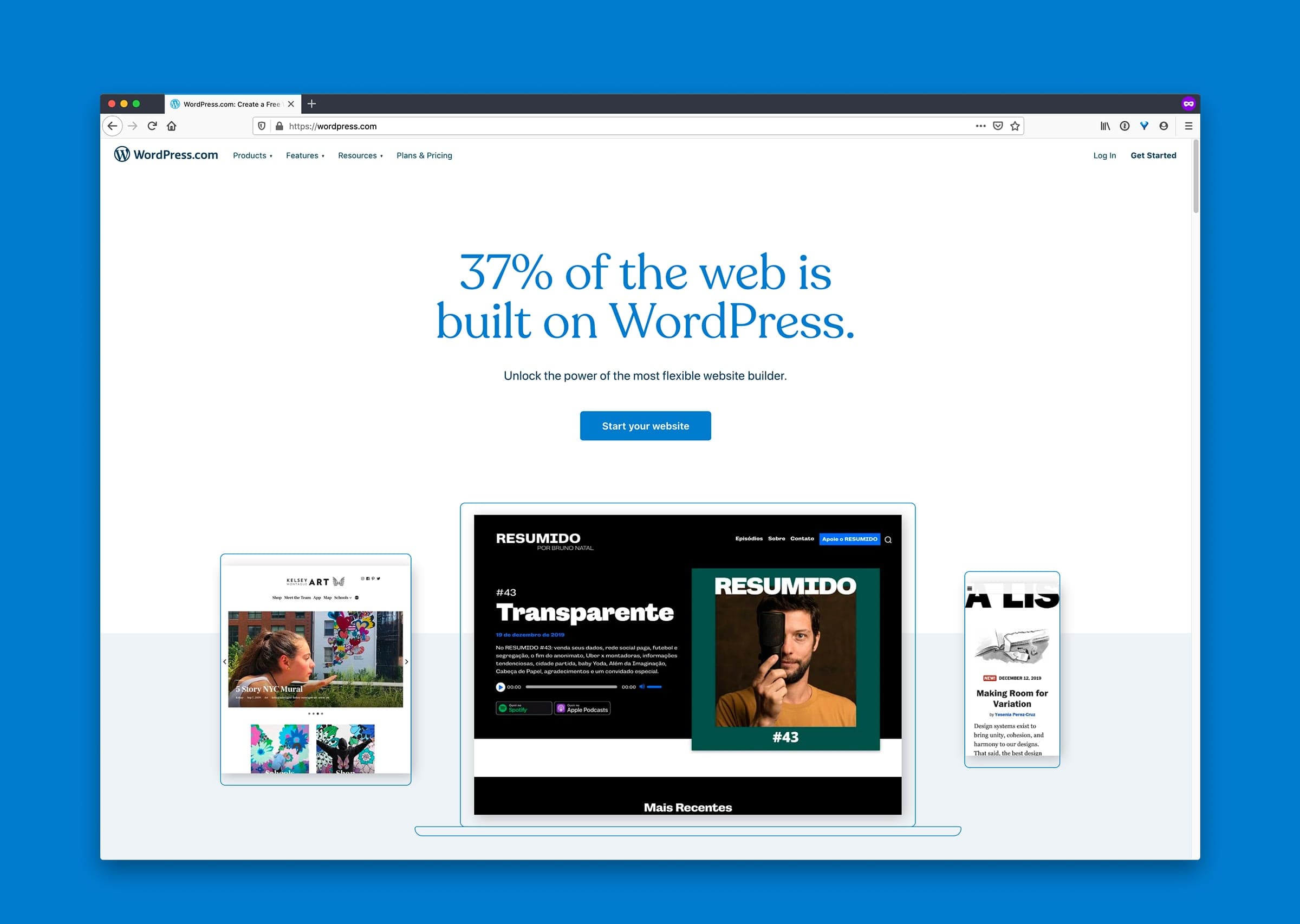 WordPress.com homepage redesign
