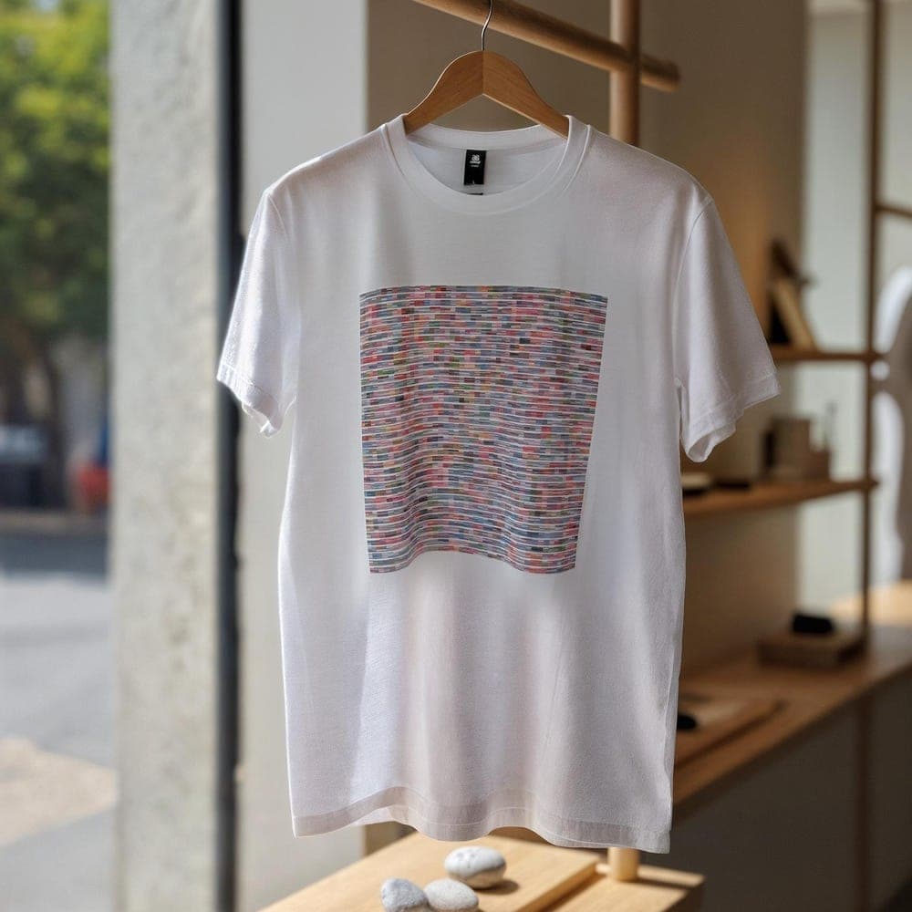 Pixel grid graphic tee