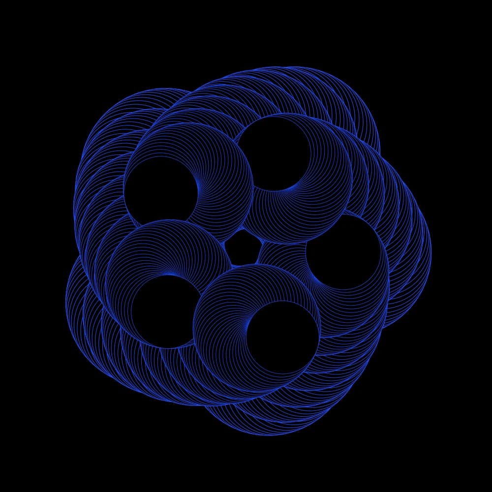 A spiral of rotated circles, second render
